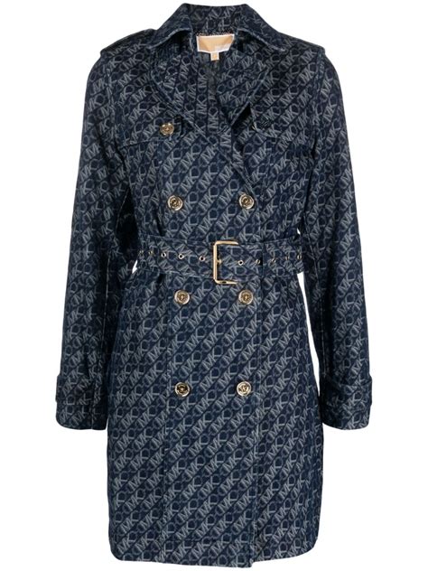 michael kors womens trench coat|michael kors denim trench coat.